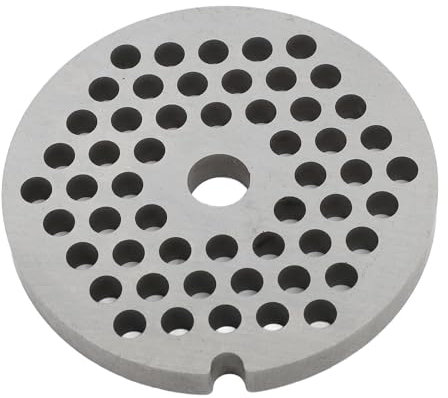 Placa para picadora de carne, 12# 5 mm Discos para picadora de carne Placa para picadora de carne de acero inoxidable Accesorio de disco para picadora de carne manual y