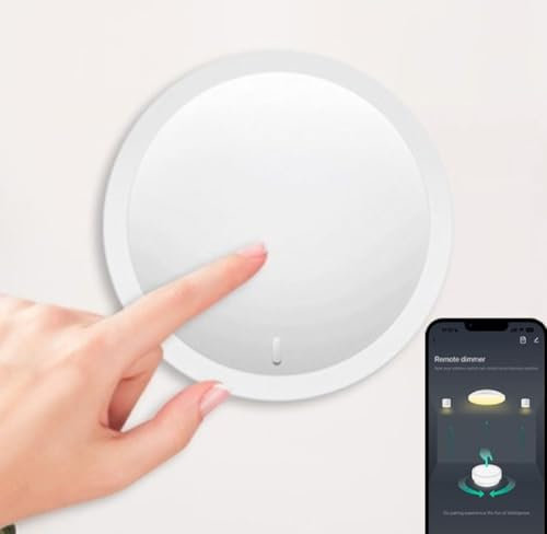 Drahtloser Szenen-Dimmschalter, Für Tuya Smart Für Zigbee 3.0 Szenenschalter Dimmer Taste Knopf Controller, App Fernbedienung Smart Knob Switch, Szenenschalter, für Smart Home-Anwendungen
