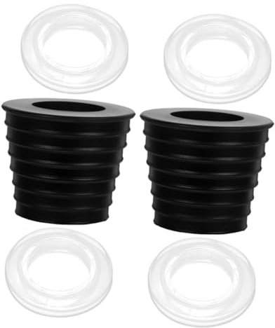 BEBEMOKO 2 Sets Sun Protection Umbrella Cover Patio Umbrella Accessories Garden Umbrella Table Parasol Wedges Table Umbrella Ring Table Umbrella Hole Rings Umbrella Wedge Plug Rubber Black