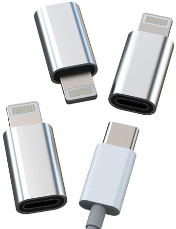 Adaptateur USB C Femelle Vers Lightning Mâle(Lotde3)pour iPhone 14 13 12 Pro Max Type C Chargeur Câble Adapter Certifié Pour Apple MFi Pour iPad Pro Air Mini Charge Prise Connecteur Portable Tablette