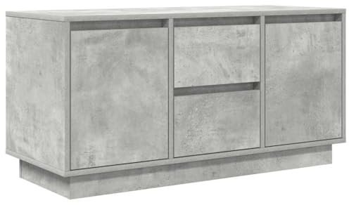 vidaXL Mobile Porta TV con Luci LED Grigio Cemento 100x41x50 cm, Mobile TV, credenza TV, Armadio Hi-Fi, banco TV, Mobile Porta TV, Mobile multimediale
