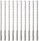 10 Pack Of - 6mm x 210mm Long SDS Plus Hammer Drill Bits, Professional Tungsten Carbide Tipped Masonry Drill Bit For Brick, Concrete, Stone, Granite. 6mm SDS Drill Bit
