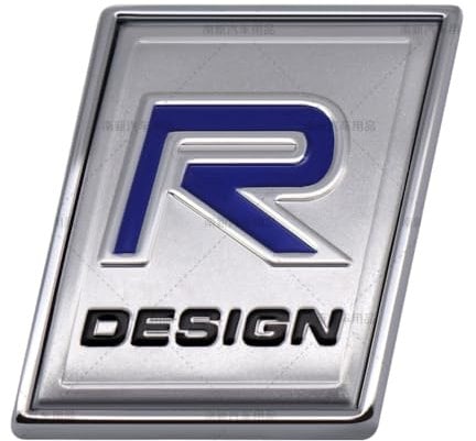 Selbstklebende Auto dick Emblem Aufkleber Heckkofferraum Ersatz für Volvo XC60 S90 XC90 S60 Polestar Abzeichen (R Design)