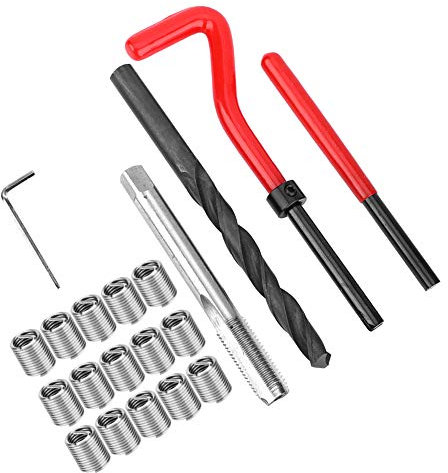 Gewindereparaturhülsensatz, hochpräzises M9x1,25 Innengewinde-Reparaturzubehör für Autoteile aus Edelstahl