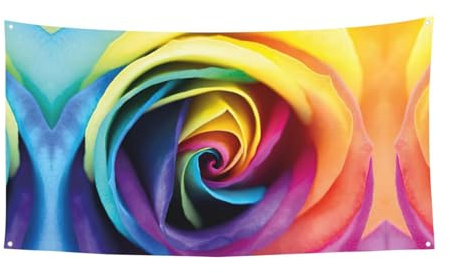 Regenbogen-Rosen-Banner, Halloween-Weihnachts-Banner, Party-Dekorationen, Studio-Requisiten, Festival-Dekoration, Feiern