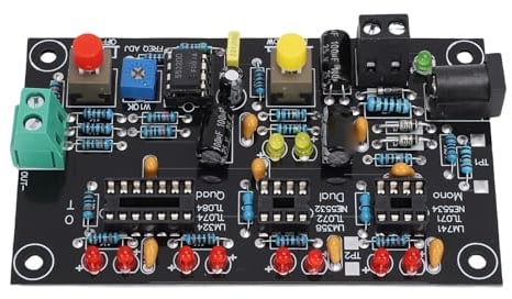 Fafeicy Operationsverstärker-Testmodulplatine OP-AMP-Tester High-Low-Speed-Differential für Single-Chip-Dual-Quad-Channel-Elektronikexperimente PCB-Material 9,5 X 5,8 cm