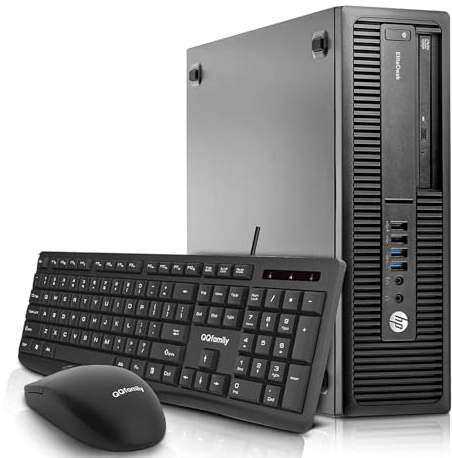 HP EliteDesk 800 G1 SFF Desktop Computer PC, Intel Core i3-4130, 8GB RAM, 256GB SSD, WiFi, Bluetooth, US Keyboard, Windows 11 Pro (Renewed)