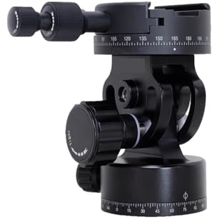 Gimbal Head, Indexing Panorama 360 Degree Rotation 0°15°30°45°90° Five Gears Adjustable Coaxial Two-Dimensional Pan/Tilt Head IS-6458Q