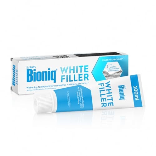 Bioniq® White Filler Dentifricio Sbiancante Delicato – 1 x 100 ml – Con Idrossiapatite - Protegge e Rinforza lo Smalto - Per Denti Lisci e Bianchi - Rimuove le Macchie Delicatamente - Senza Fluoro