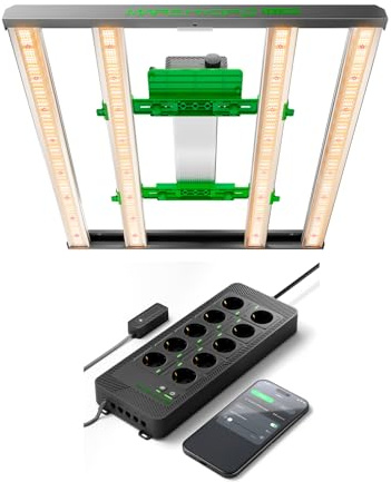 MARS HYDRO LED Grow Lampe Neu E3000 Vollspektrum Grow Light 300Watt Pflanzenlampe und iHub-Pro, 10AC Power Strip Kit, 10-Outlet All-in-One Grow Room Hub