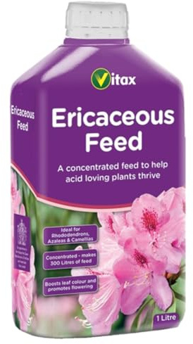 Vitax Ericaceous Liquid Feed 1 Litre | Concentrated Plant Food for Acid-Loving Plants | Boosts Leaf Colour & Flowering for Rhododendrons, Azaleas, Camellias