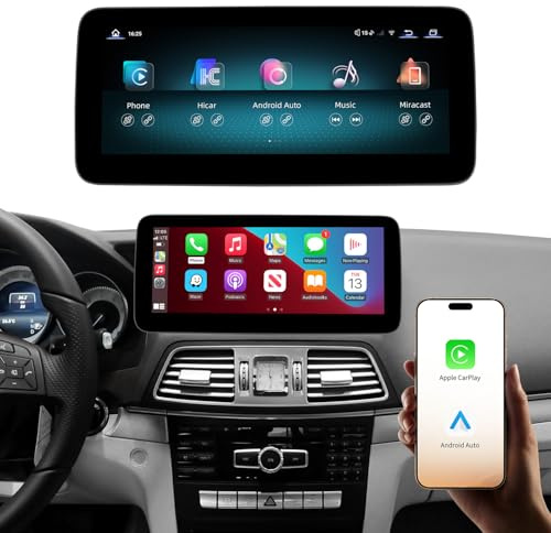 YolanAuto Radio de Coche con Pantalla táctil de 10,25 Pulgadas para Mercedes Benz E Clase W207 W212 2010-2013 con NTG 4.0, Compatible con Carplay/Android Auto/Mirrorlink