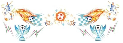 Fußball Tattoo Kinder, Wasserfarben Fake Tattoos Sticker Temporäre Cartoon-Fussball-Serie Tattoosticker 2026 Football Weltmeisterschaft Dekoration & Geschenke für Fußballfan Partys