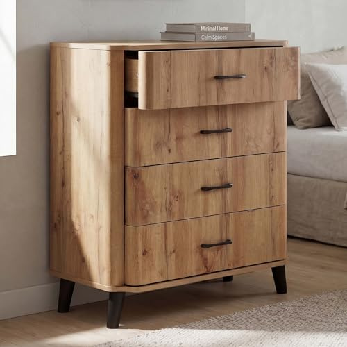 Mendler Kommode HWC-P42 MDF 92x80x40cm - Wotan-Eiche-Optik