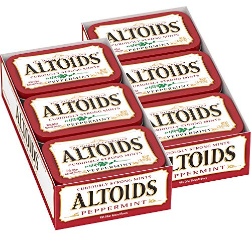 Altoids Peppermint Curiously Strong Mints 50g Tin Box Of 12 Tins