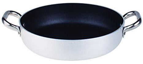 Pentole Agnelli ALSA110S40 Tegame con Maniglie, Alluminio, Nero, 40 cm