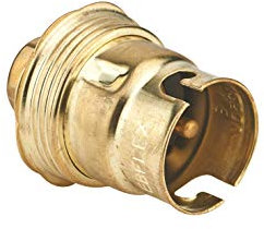Douille ampoule - Soquet ampoule - Douille lumière - Douille de lampe - Raccord électrique - Douille de chantier - Douille B22 Laiton Simple Bague - Debflex - 712010