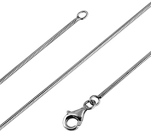 Avesano feine Schlangenkette 925 Silber Kette Damen Halskette Silberkette 1 mm in Länge 42 cm verfügbar 101021-042