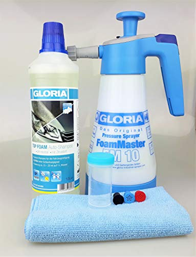 Gloria FM10 Schaumsprüher mit dem Top Foam Schaumshampoo im Set