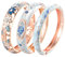 UJOY Schmuckset 3 Stück hellblau Neuheit Armband Armreif Emaille für Frauen Mädchen Geschenkbox