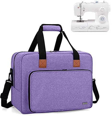 Luxja Borsa Macchina Cucire, Borsa per Macchina da Cucire portatile, Custodia per Macchina da Cucire e Accessori da Cucire, Viola