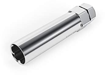 6 Point Spline Drive Tuner Socket Key Tool (Chrome) for Six-Spline Wheel Lock Lug Nuts - 17.6mm Inner Diameter - Compatible with 19mm (3/4) and 21mm (13/16) Replacement Hex Socket - 1pc