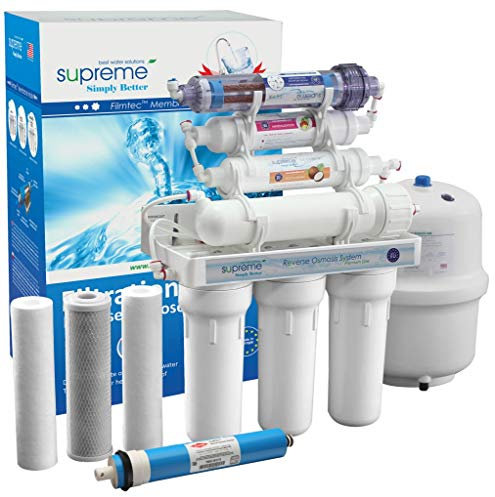Neues Wasser Group Sistema de ósmosis inversa de 7 niveles con bomba Booster, sistema de agua potable Supreme-RO7, filtro de ósmosis, filtro de membrana, sistema de ósmosis, filtro de agua, ósmosis
