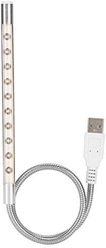 Dpofirs Lumière d'éclairage LED pour ordinateur portable, Mini tube LED USB 2.0, 5V 1W, Flexible angles, Éclairage pour et maison, Portable et pratique