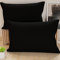 PETTI Artigiani Italiani - Coppia di Federe Cuscino 50x80 cm in Microfibra, Cuscini Arredo Camera da Letto, Divano, Set 2 Fodere Copricuscino, Federa Tinta Unita Nero, 100% Made in Italy