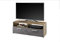 TV-Lowboard Rana 2 offenen Fächern 2 Klappen Fernsehschrank Old Style Dunkel