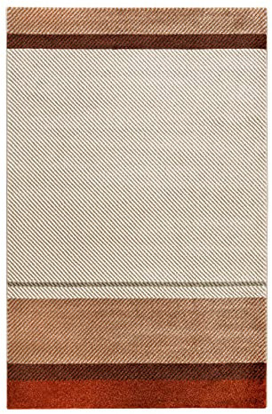 Esprit Home Teppich - Läufer, weicher moderner Kurzflor Teppich perfekt geeignet für das Wohnzimmer und Schlafzimmer, sehr pflegeleicht, Eastwood (80x 150 cm, Taupe Braun)