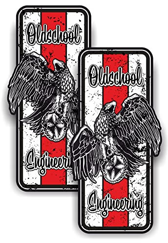 cut-it folientechnik & design 2X Old German Adler Aufkleber 10x5cm Kult Sticker Oldtimer Kulturgut Auto Vintage Oldschool Youngtimer V8 Motorrad Tankaufkleber