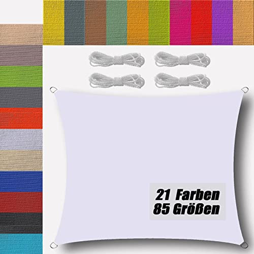 Toldo para el sol impermeable (21 colores y 85 tamaños), triangular, rectangular, para balcón, protección contra la lluvia, 95 % de protección UV, contra el viento, para jardín, patio, piscina