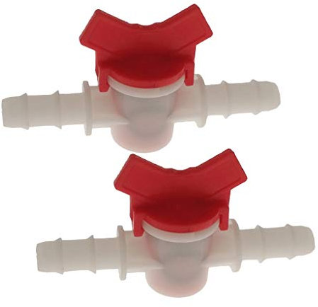 Kunststoff-Wasserdurchflussregler, gerader Absperrventilschlauch, 12 mm: passend für Schläuche mit einem Innendurchmesser von 11–12 mm, 2 Stück