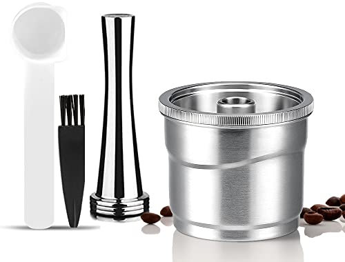 RECAFIMIL wiederverwendbare ILLY Kaffeepads kompatible nachfüllbare Kaffeekapseln aus Edelstahl für ILLY X7/Y3/Y5 (1 Tamper Kapsel)
