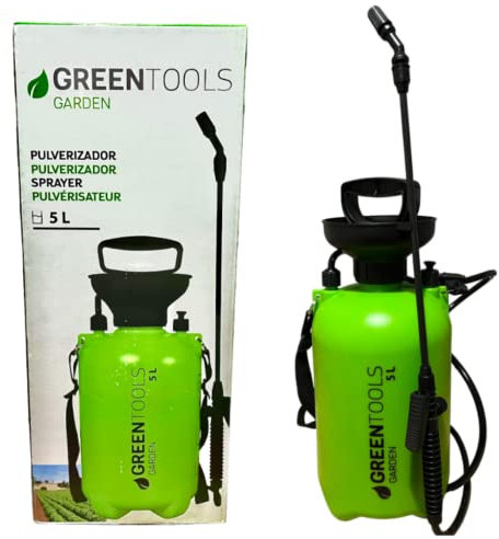 GreenTools Garden 5L Pulverizador / Rociador para Jardín a presión con Bomba de 5 litros