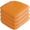 OQOPO Leder-Stuhlkissen für Esszimmerstühle,43 x 40 cm: rutschfeste Küchen-Esszimmerstuhlauflage und Sitzkissen mit Maschinenbezug,1/2/4-Set (Farbe: Orange,Größe: 4 Packungen)