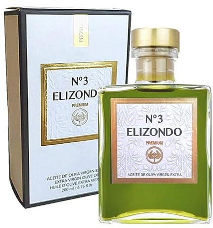 ELIZONDO Aceite de Oliva Virgen Extra Nº3 Picual 200ml Con Estuche | Aceite de Oliva Premium Variedad Picual Nueva Cosecha | Mejor Selección ENOVINOS