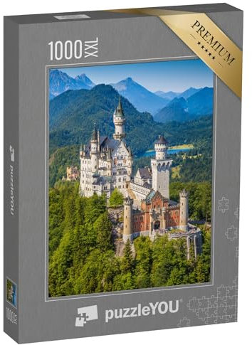 Puzzle 1000 Teile XXL „Schloss Neuschwanstein, erbaut im 19. Jahrhundert für König Ludwig II.“ – aus der Puzzle-Kollektion Schloss Neuschwanstein