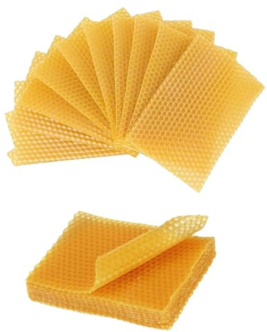 Guanici 30 Stück Bienenwachs Kerzen Bienenwachskerzen Bienenwachskerzen Selber Machen Set Wachsplatten für Kerzen Wachsplatten für Imkerei Kerzenherstellung Kunsthandwerk Möbelpolieren