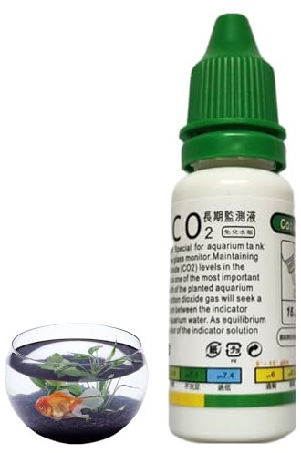 Evember CO2-Indikator-Lösung zur Kontrolle von Stürzen | CO2-Indikator für Aquariummonitor – Co2 Fallprüfer transparent, funktionelles Testset für Aquarien,