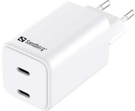 Sandberg AC Charger Dual USB-C PD65W EU, 441-56