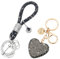 Johiux Herz Schlüsselanhänger Auto mit Glitzer Strass,Schlüsselanhänger Damen Autoschlüsselanhänger Glitzer Keychain,Muttertag Weihnachten Valentinstag Geschenke für Frauen Mädchen. (Schwarz)