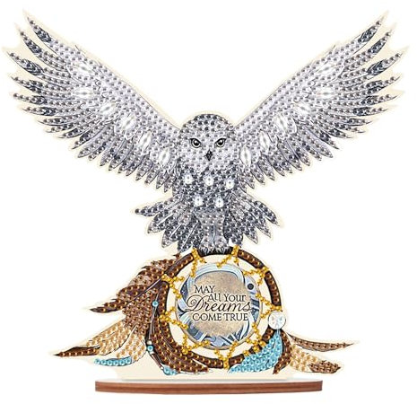 DCIDBEI 5D Diamond Painting Tisch Deko Eule 13x19cm DIY Diamant Malerei Tisch Dekoration Eule Diamond Painting Tischdekoration Diamond Painting Ornament Tiere Eule Mosaik Kunst