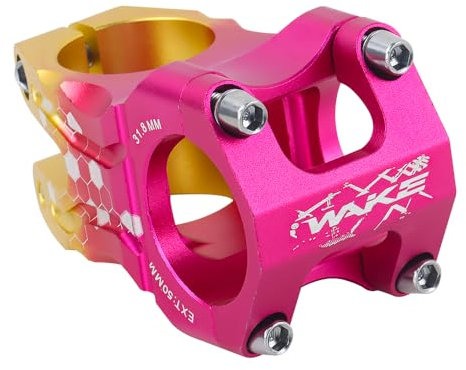 FOMTOR 31,8 Vorbau 50mm, MTB Vorbau Mountainbike Vorbau Lenker Kurzer Vorbau, für die meisten Rennrad Vorbau, MTB Vorbau, BMX Vorbau, Fahrrad Vorbau (Rosa Golden)