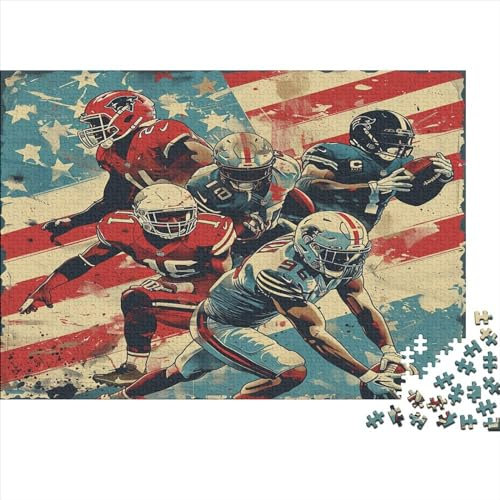 JDDEISKKE America Football Fortgeschrittene Puzzles 1000 Teile Familien-Puzzlespiel Technicolor Herausforderung Geeignet Für Erwachsene Farbe Puzzle Einzigartige Geschenke 1000pcs (75x50cm)