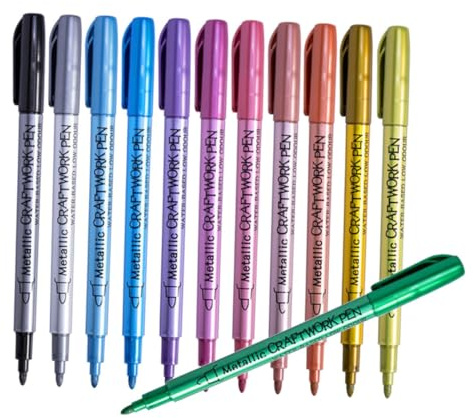 NUOBESTY Marcadores De Pintura Metálica Rotulador De Sello De Cera 12 Colores Para Diy y Decoración