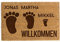 Happenings Personalisierte Fußmatte | Kokosmatte mit Ihrem Text | Original Türmatte für Innenbereiche | Familien Namen | Lustige Eingangsmatte (40x60, Modell 5)