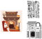 2 Set Halloween Geist Kamin Stanzschablonen Weihnachten Halloween Stanzen für DIY ScrapBooking Album Dekorative Papier Handwerk und Karten Herstellung
