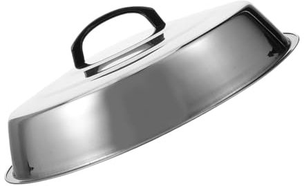 Milisten Heavy Duty BBQ Cover Round Basting Cover Steamer Dome for Griddle Grill